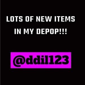 hello to all! i have a wide variety on depop right now, check it out!!